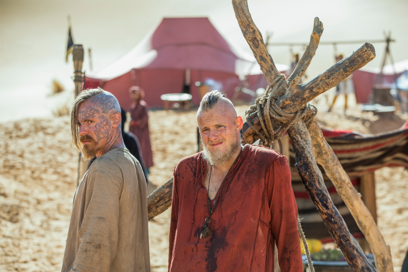 Jasper Paakkonen as Halfdan, Alexander Ludwig as Bjorn (Photo: Jonathan Hession)